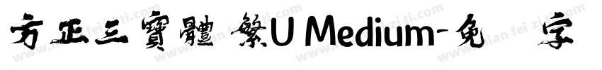 方正三寶體 繁U Medium字体转换